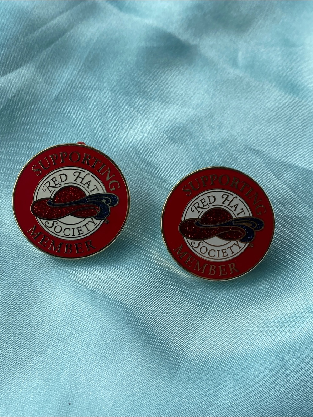 Supporting Member Red Hat Society Enamel Lapel Pins